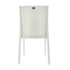 Lot de 2 chaises de jardin d'extérieur design JANET en rotin résine empilable