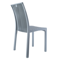 Lot de 2 chaises de jardin d'extérieur design JANET en rotin résine empilable
