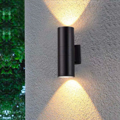 Applique murale Lampe LED Noir Intérieur et Extérieur Design Moderne Aluminium