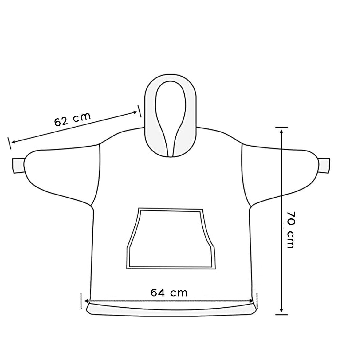 Cape polaire grise pour enfant avec capuche et manches avec hiboux fluo