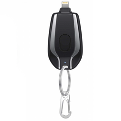 Porte-clés Powerbank 1500mAh USB Lightning Chargeur portable d'urgence