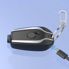 Porte-clés Powerbank 1500mAh USB Lightning Chargeur portable d'urgence