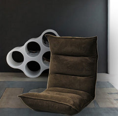 Siège réglable, canapé inclinable, canapé velours noir / marron