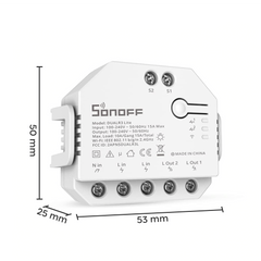 Lumière programmable Sonoff Dual R3 Lite Smart Switch avec deux réseaux
