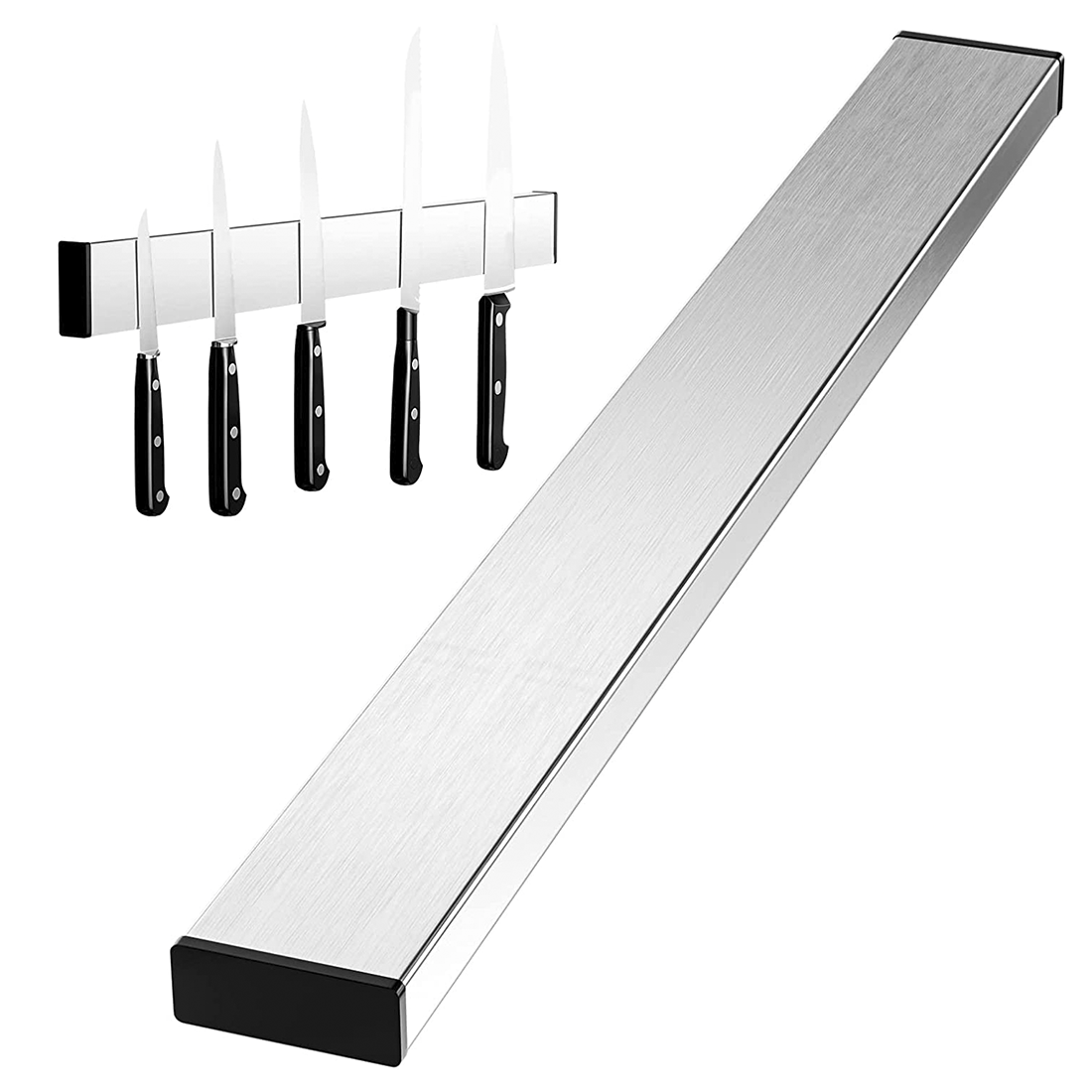 Porte-couteaux de cuisine magnétique mural 40 cm en acier inoxydable