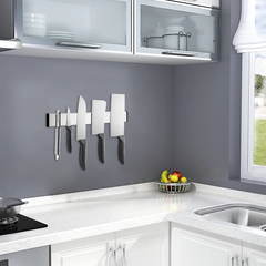 Porte-couteaux de cuisine magnétique mural 40 cm en acier inoxydable