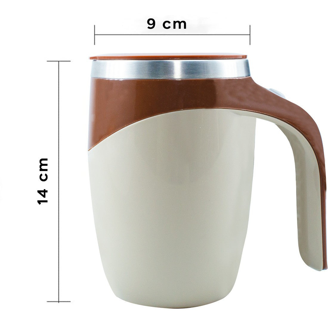 Tasse café à mélange automatique réutilisable en acier inoxydable avec agitation