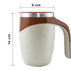 Tasse café à mélange automatique réutilisable en acier inoxydable avec agitation