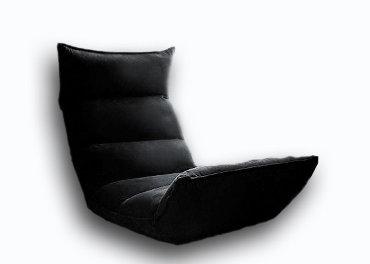Siège réglable, canapé inclinable, canapé velours noir / marron