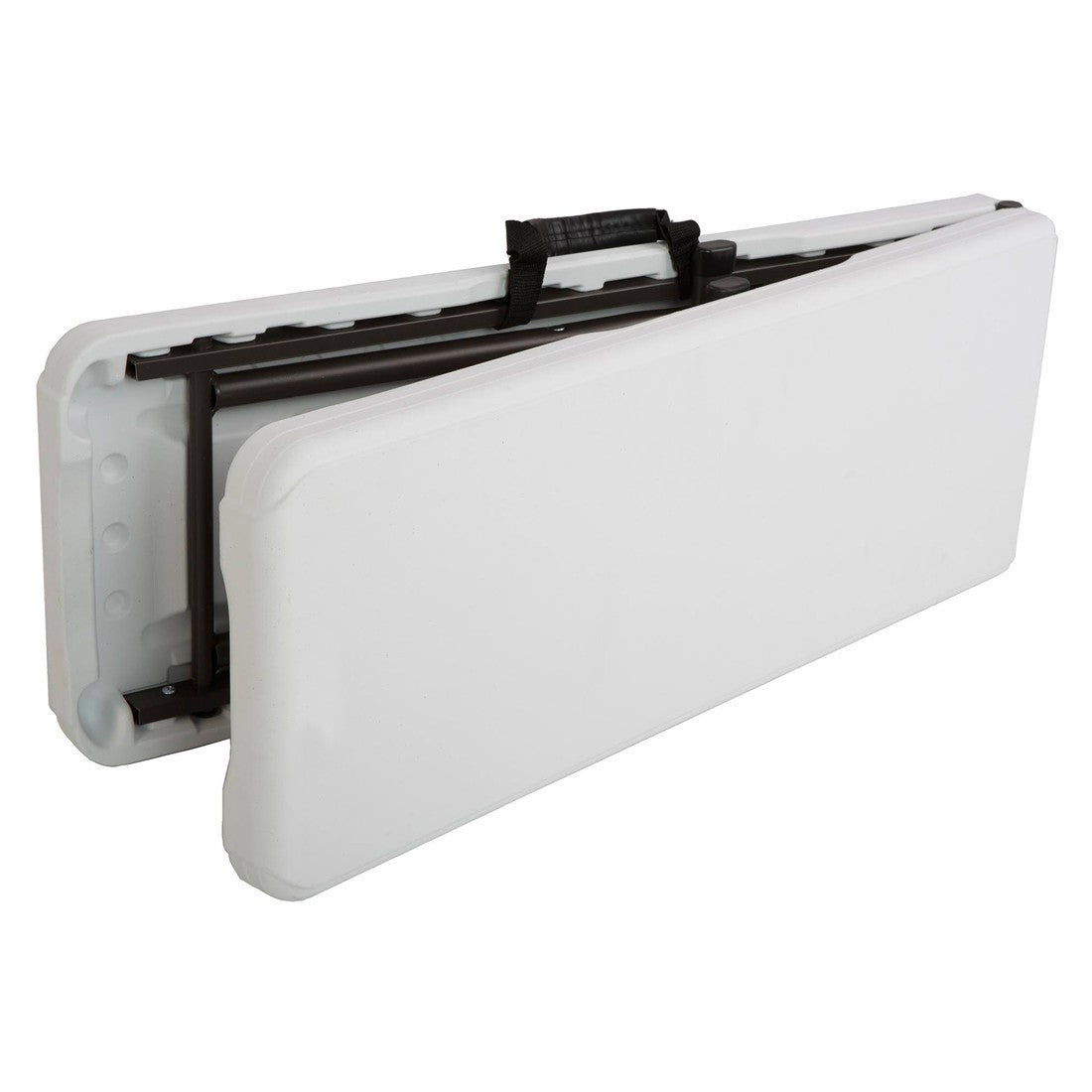 Pack de 2 bancs pliants en plastique blanc pour pique-nique et camping