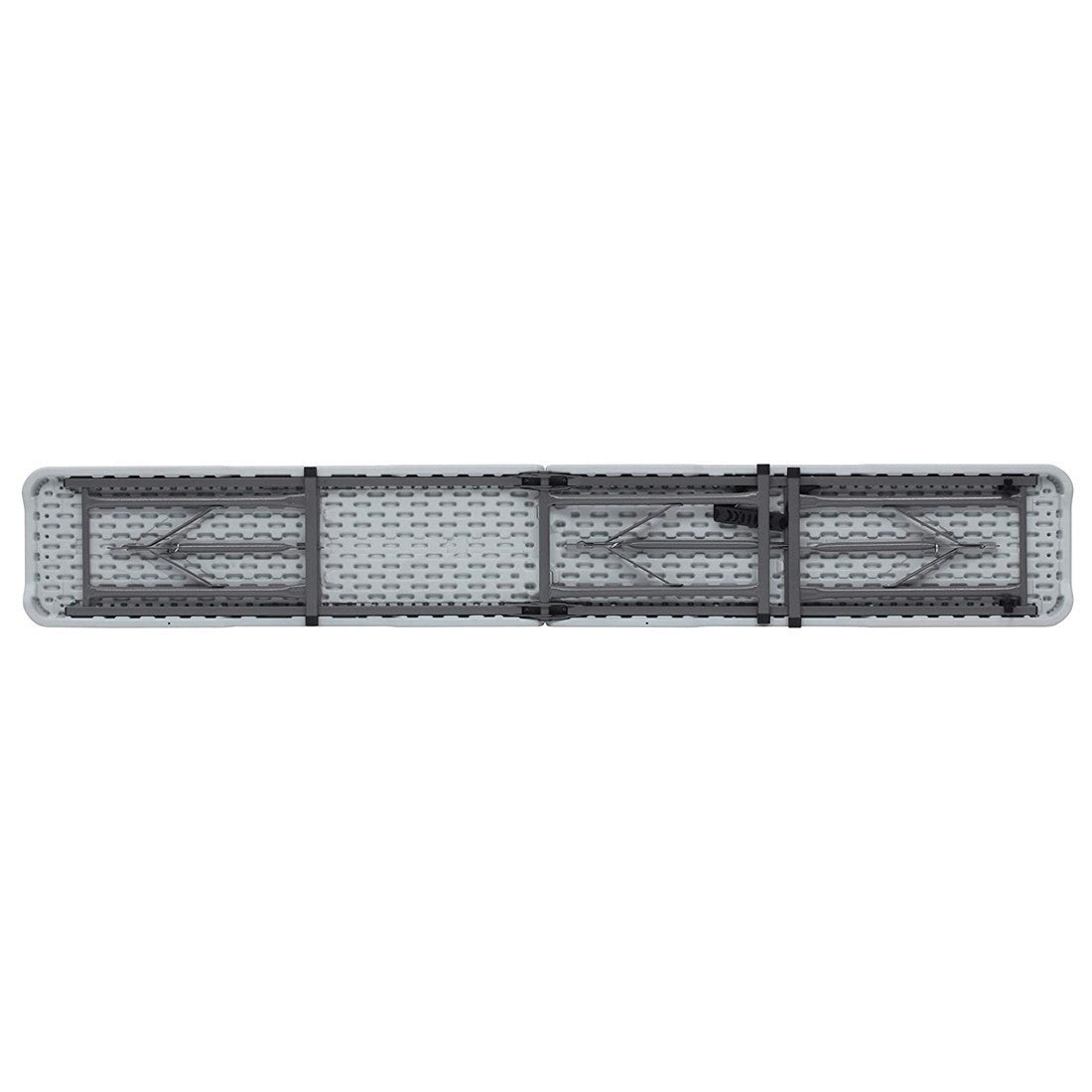 Pack de 2 bancs pliants en plastique blanc pour pique-nique et camping