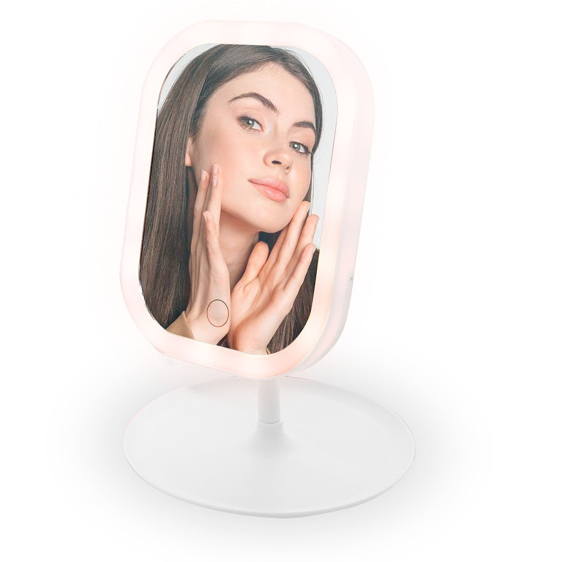 Miroir cosmétique éclairé éclairé par LED de maquillage de table rechargeable