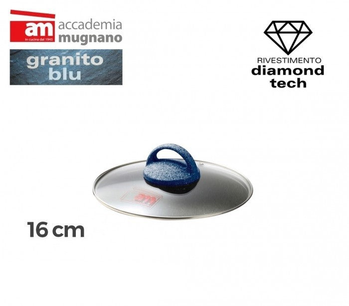 Couvercle en verre casserole / poéle - diamétre 16 cm - Accademia Mugnano