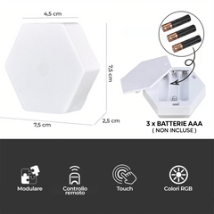 6pcs RGB Hexagonal LED Ampoules Applique Murale avec Télécommande
