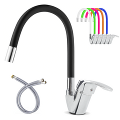 Robinet mitigeur flexible pivotant pour évier de cuisine
