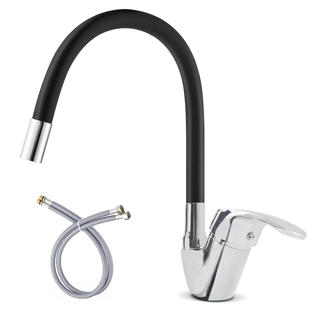 Robinet mitigeur flexible pivotant pour évier de cuisine
