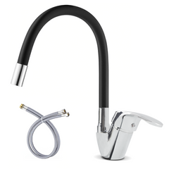 Robinet mitigeur flexible pivotant pour évier de cuisine