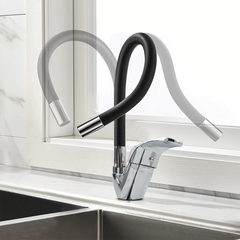 Robinet mitigeur flexible pivotant pour évier de cuisine