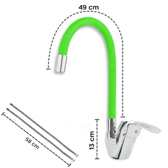 Robinet mitigeur flexible pivotant pour évier de cuisine