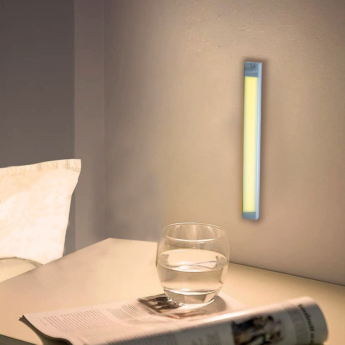 Strip 28 LED lumière chaude pour placard 38cm détecteur mouvement rechargeable