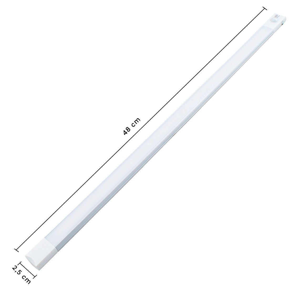 Strip 38 LED lumière froide armoire 48 cm avec détecteurmouvement rechargeable