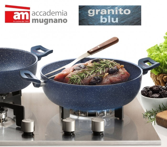 Poêle / Sauteuse 2 manches diam 24cm effet pierre antiadherente