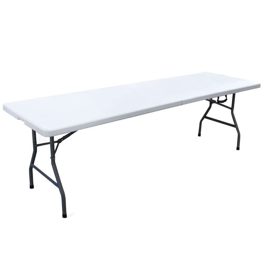Set de table 2 bancs pliants en plastique blanc pour jardin, camping, bar