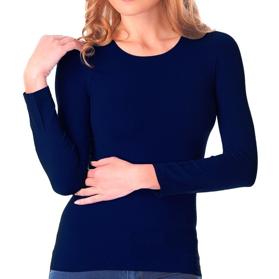 T-shirt thermique ALEX coupe cintrée femme intérieur polaire  Manches Longues