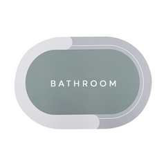 Tapis de bain ovale antidérapant 43x67cm en microfibre absorbante Douche