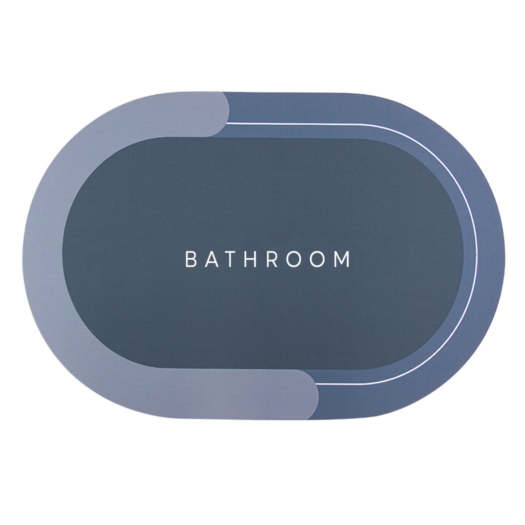 Tapis de bain ovale antidérapant 43x67cm en microfibre absorbante Douche
