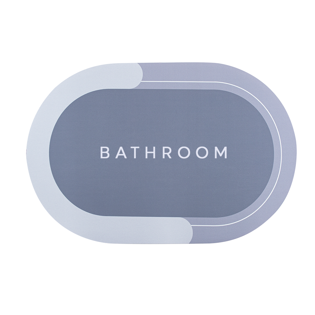 Tapis de bain ovale antidérapant 43x67cm en microfibre absorbante Douche