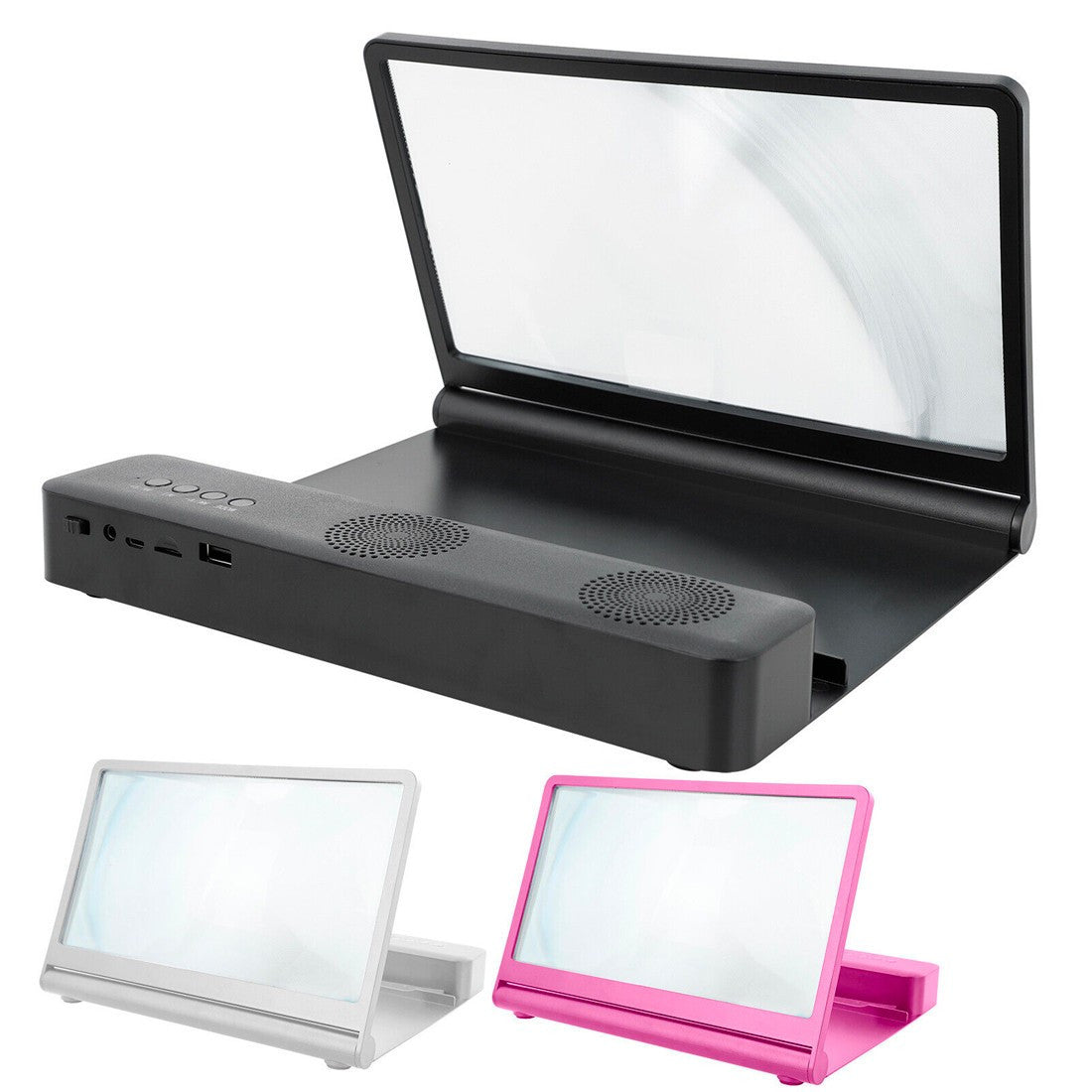 Loupe 3D amplificateur audio et vidéo pour smartphone avec support
