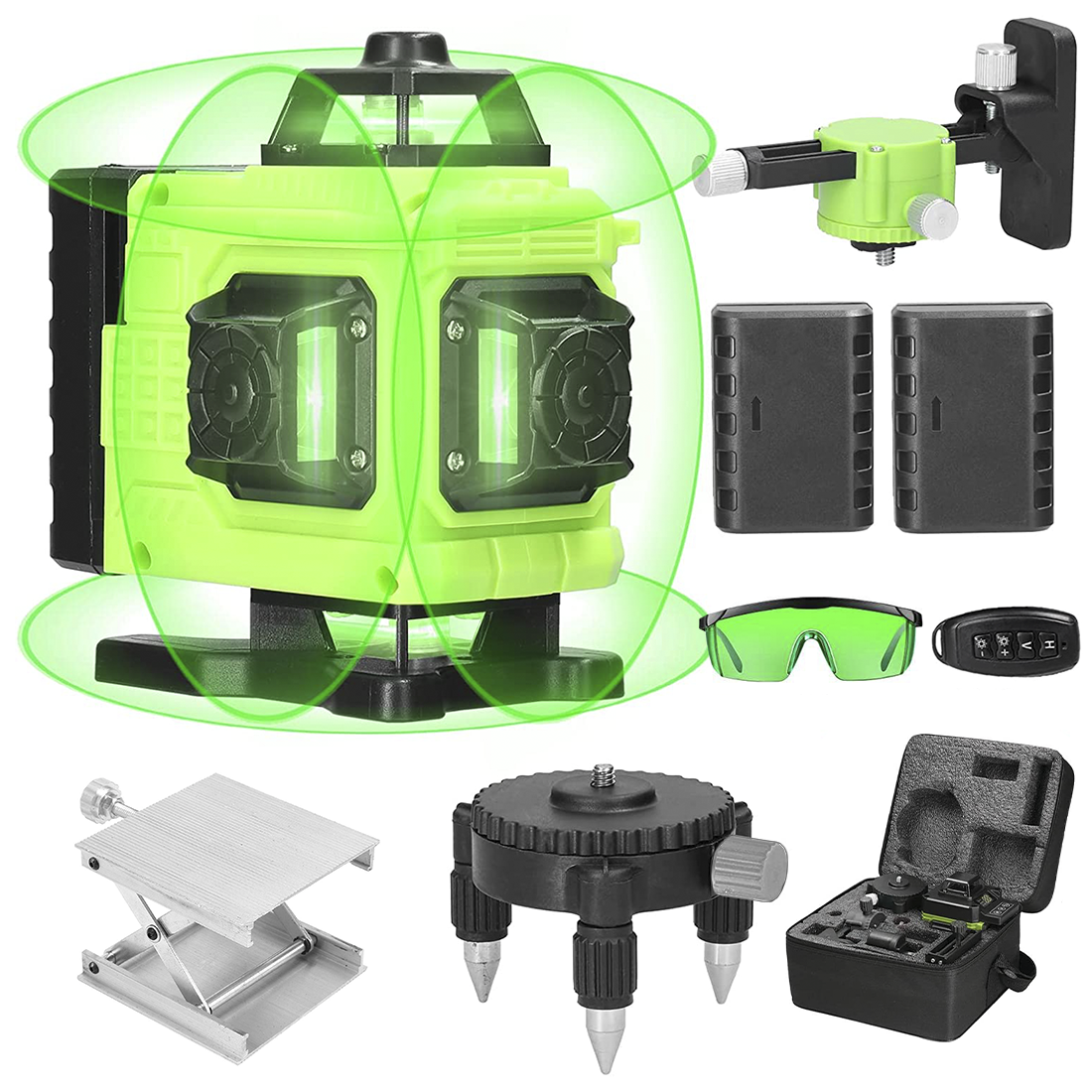 Niveau Laser Vert Croix 16 Lignes Auto-Nivellement 360° Horizontal Vertical