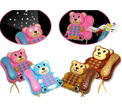 Téléphone enfants d'ours - lumière et son -projecteur combiné extensible 374655