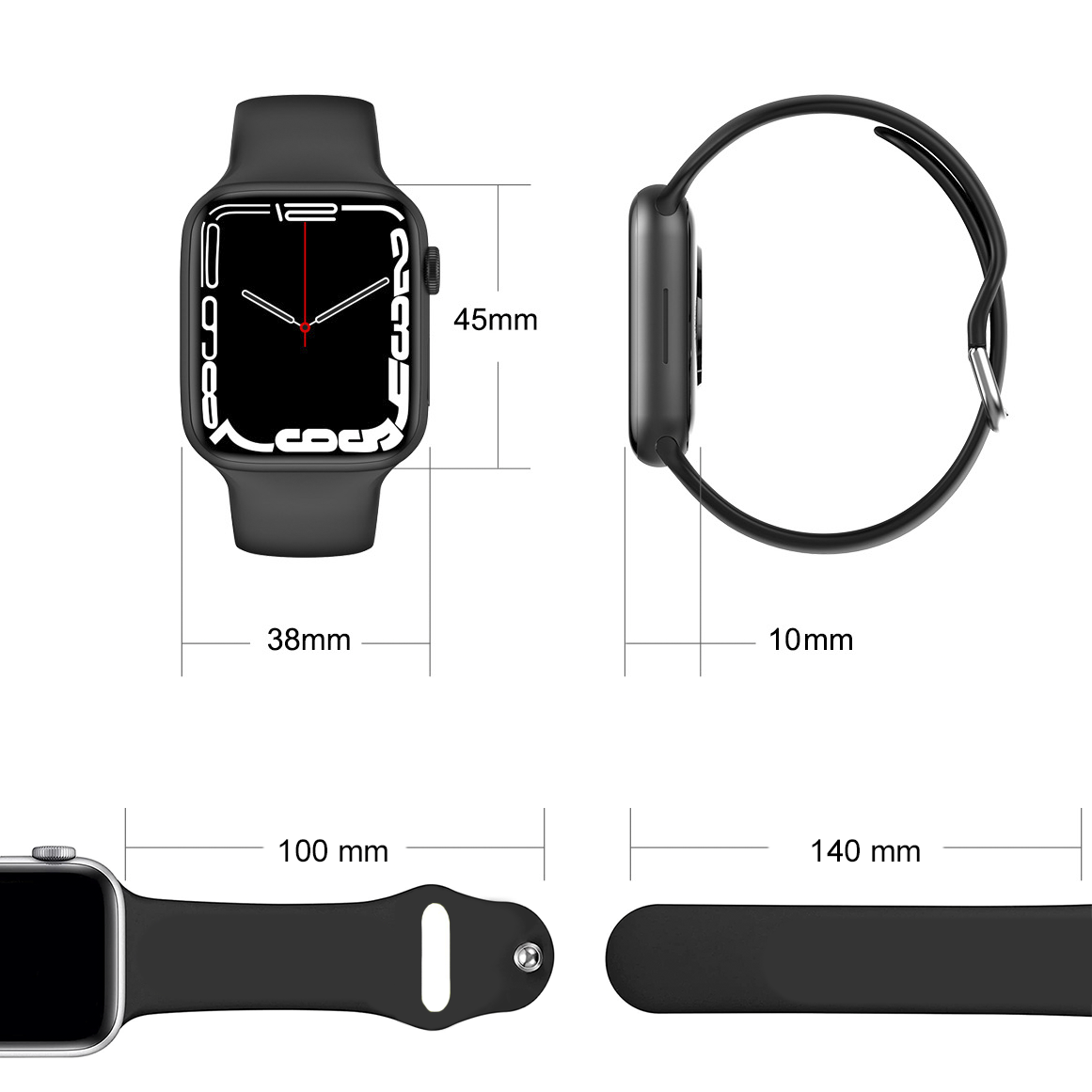 Smartwatch W26 PRO MAX Série 8 avec écouteurs et double sangle de sport Fitness