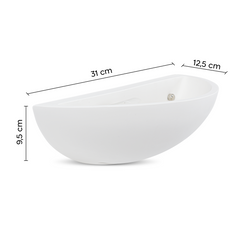 Applique demi-lune en plâtre E27 Double Emission Lumineuse
