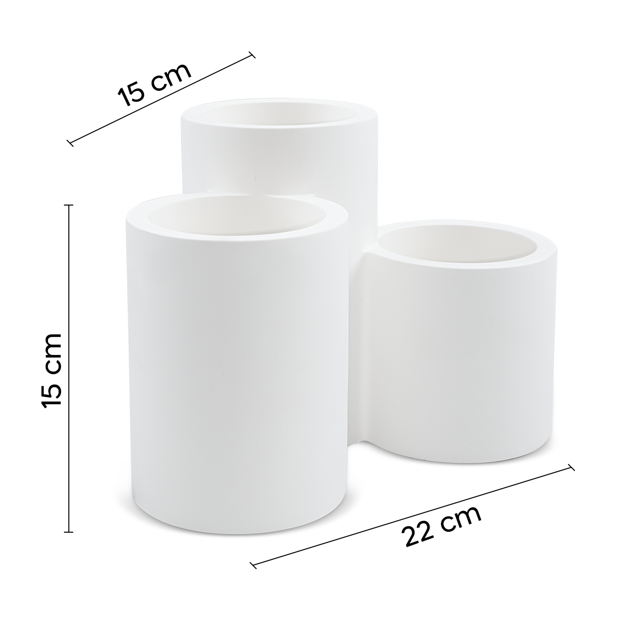 Applique murale en plâtre à peindre Plafonniers GU10 à 3 cylindres Attack