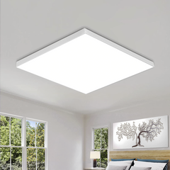Plafonnier LED 50W Lumière Blanche 6000K Lampe Carrée Intérieure Mince