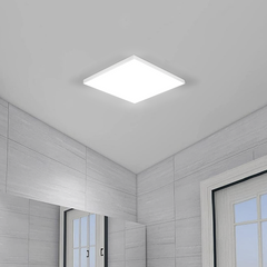 Plafonnier LED orbite 22W lumière blanche 6000K pour intérieur carré mince
