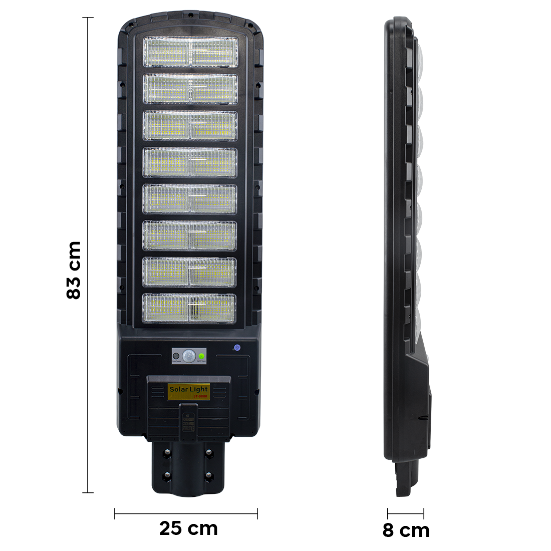 508255 Lampadaire charge solaire 800W détecteur de mouvement et télécommande