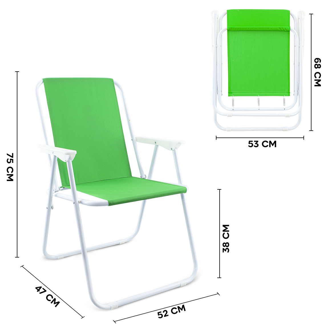 Chaise de jardin pliante en acier Sea Beach Relax pour le camping