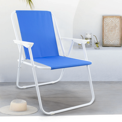 Chaise de jardin pliante en acier Sea Beach Relax pour le camping