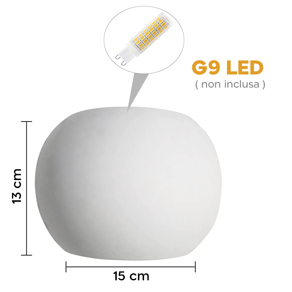 Applique en plâtre GS-5017 G9 Montage mural Double émission lumineuse