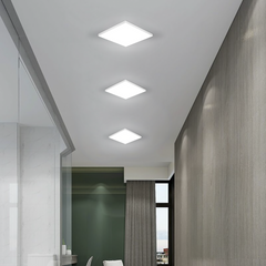 Plafonnier LED 22W Lumière Blanche 6000K Lampe Intérieure Carrée Mince