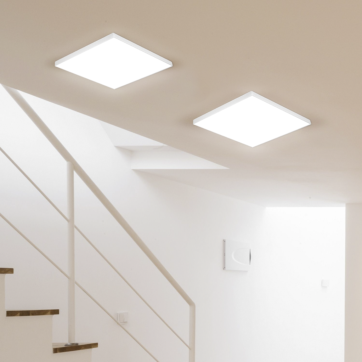 Plafonnier LED 22W Lumière Blanche 6000K Lampe Intérieure Carrée Mince