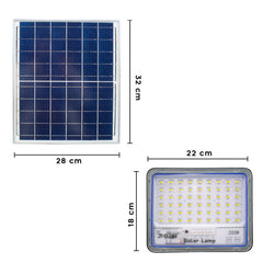 Lampe Panneau Solaire Phare LED 200W 89398 Crépuscule avec Télécommande IP66
