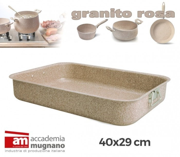 Plat á four 40x29 cm - Moule antiadhésive de cm effet pierre -Revêtement Diamond
