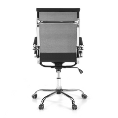 Chaise de bureau en maille à dossier haut RENZO avec accoudoirs