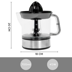 Presse-agrumes électrique JE-623D 45W Carafe 700ml et double cône en plastique