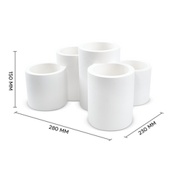 Applique murale en plâtre GS-5027 Plafonniers 5 cylindres GU10 à peindre